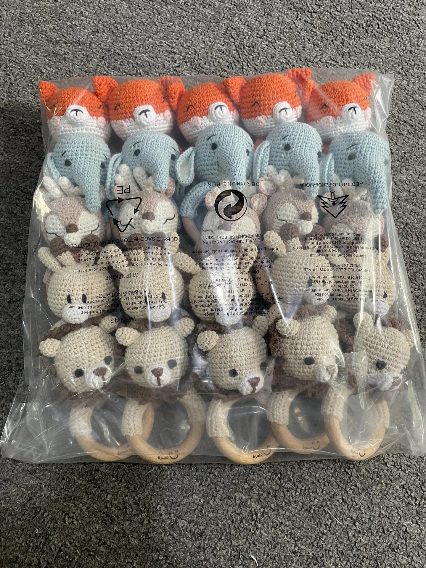 Baby Shower Rattle Set