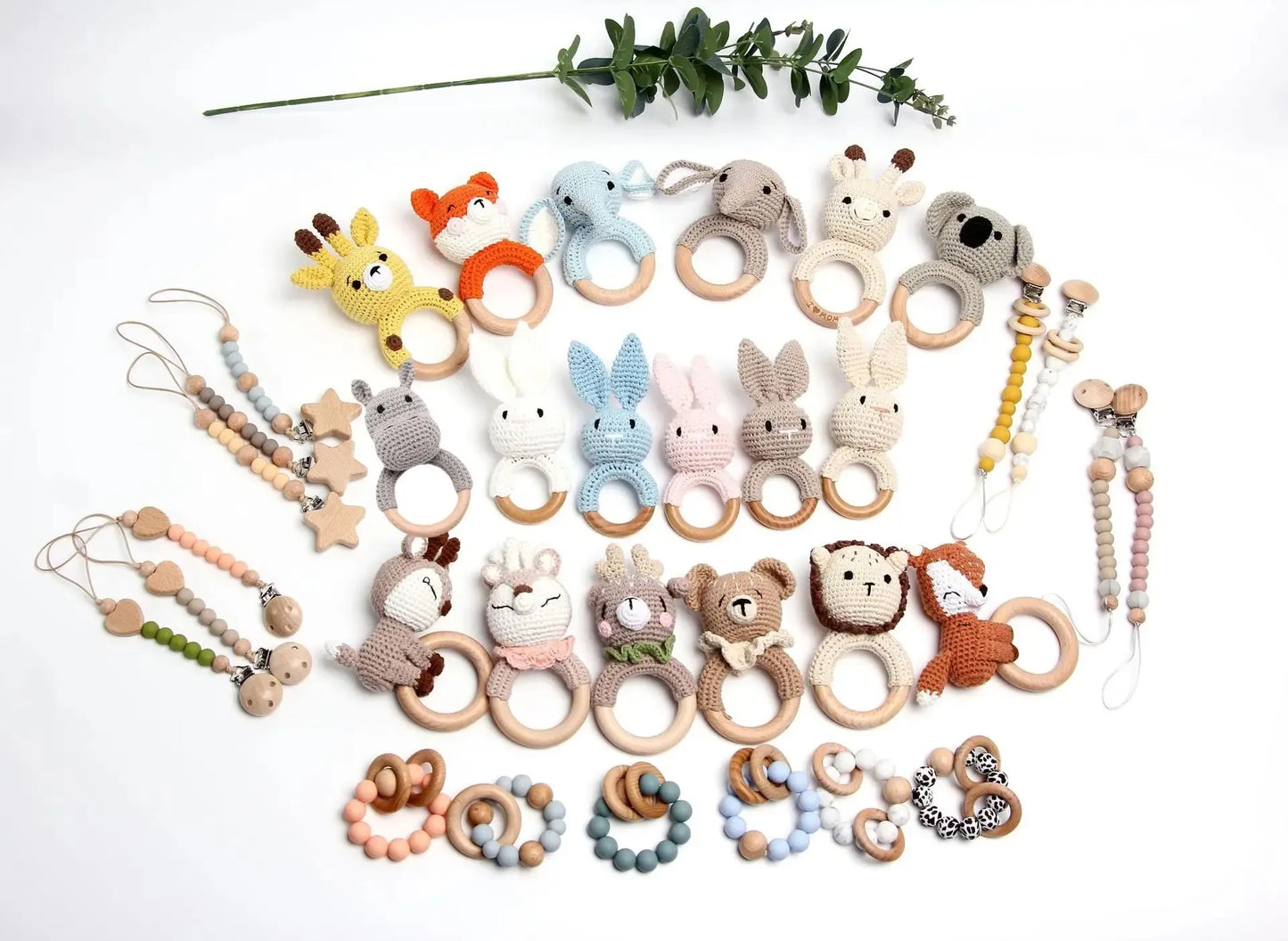 Baby Shower Rattle Set
