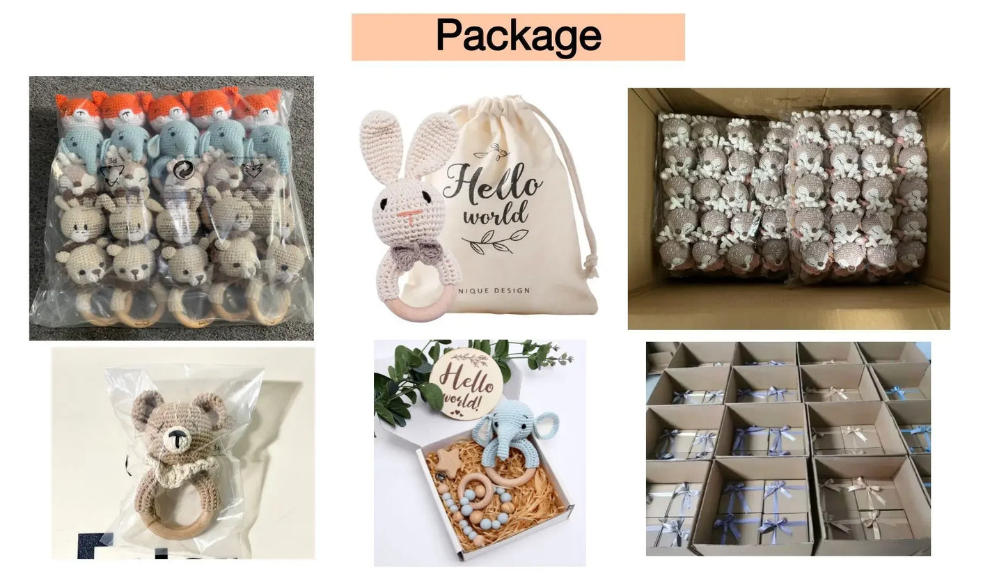 Baby Shower Rattle Set