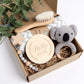 Muslin Blanket Crochet Wooden Gift Set